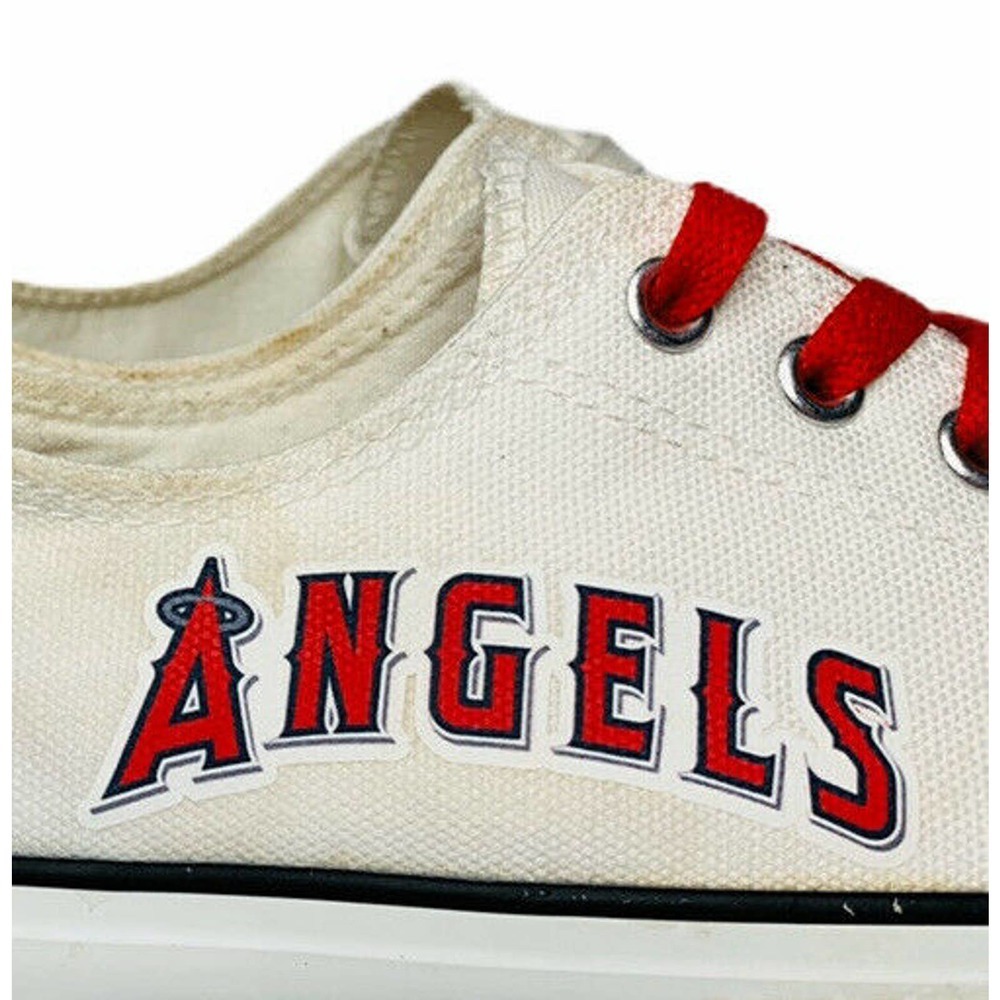Los Angeles Angels Unisex Canvas Baseball Shoes MLB Sneakers Sz 39 M 6.5 W 8.5 - Picture 3 of 11